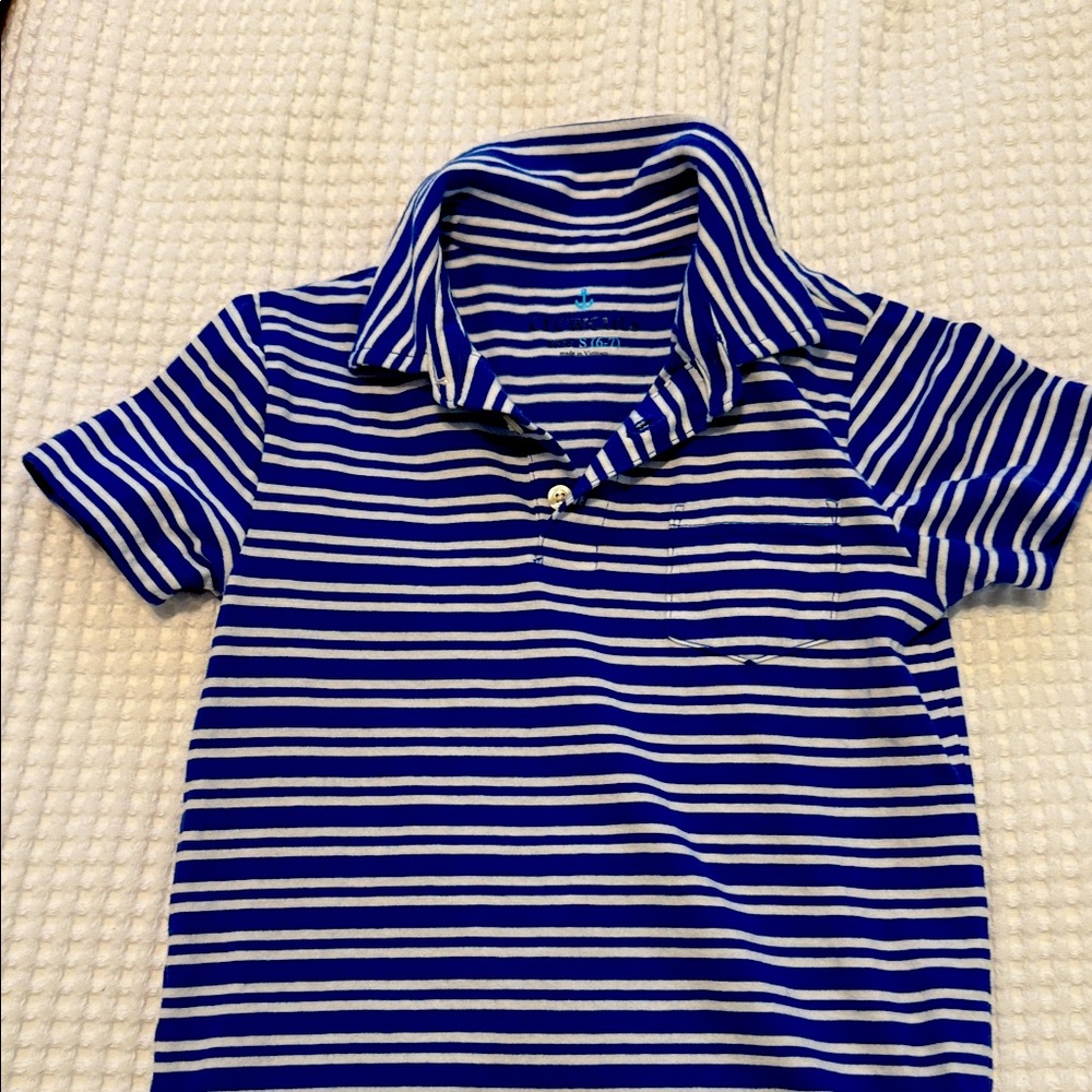 J crew collared striped boys polo size 6-7